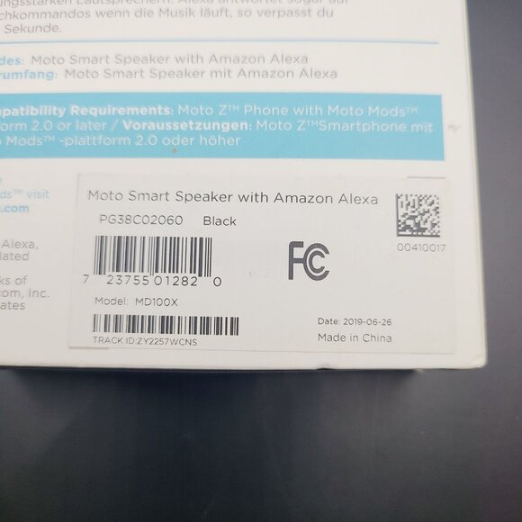 Motorola Moto Smart Speaker With Alexa Hands Free Audio New Opened Box - Picture 5 of 5